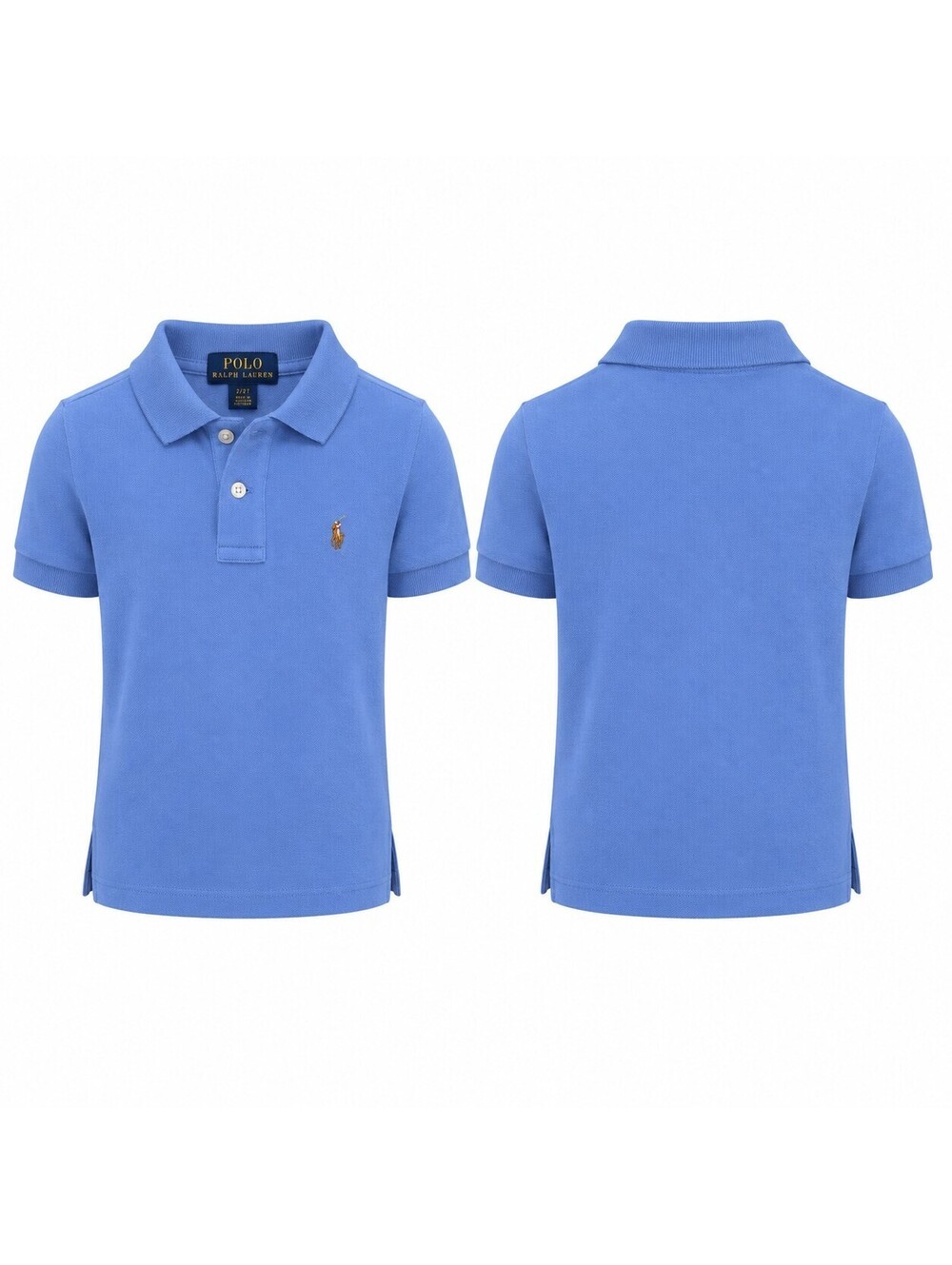 Polo Ralph Lauren The Iconic Mesh Polo Shirt Boys 4 Blue Solid Short Sleeve